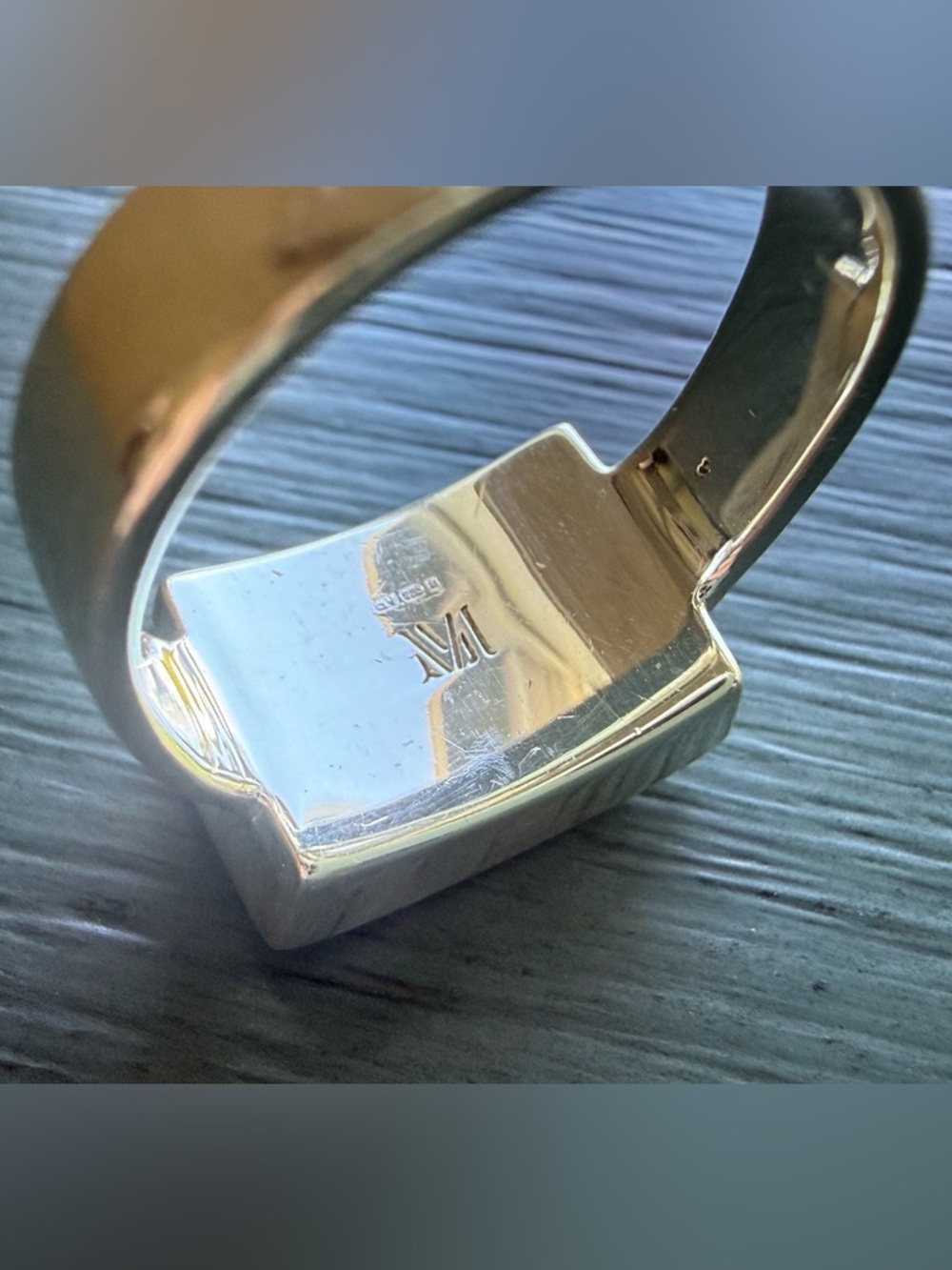 Monica Vinader Linear Large Ring Sterling Silver Size 7.5 - Picture 3 of 5